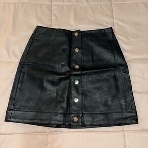 Topshop Black Mini leather Skirt
